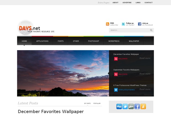 Lifestyle theme site design template sample