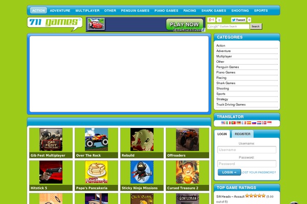 Arcademega theme site design template sample