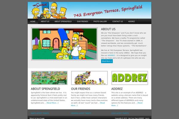 Evergreen theme site design template sample