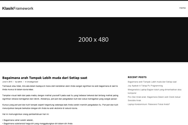 Klasik theme site design template sample