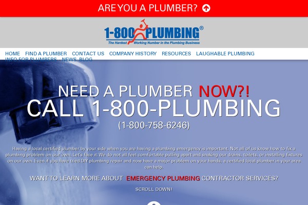 Plumbing theme site design template sample