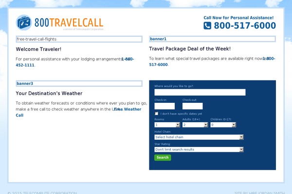 800travelcall.com site used Telecompute