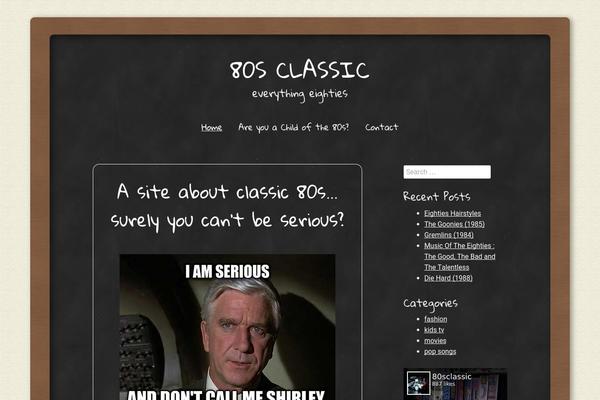 Classic Chalkboard theme site design template sample