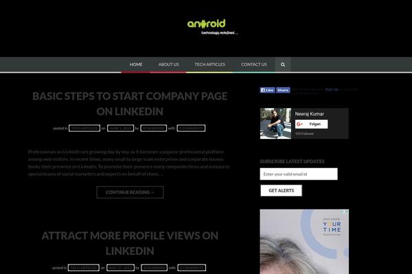 Bloggy theme site design template sample