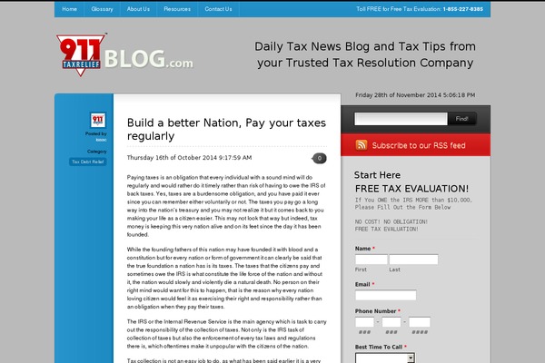 911taxreliefblog.com site used Furvious