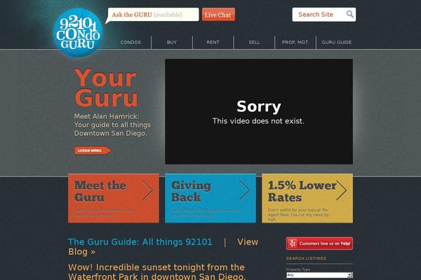 Guru theme site design template sample