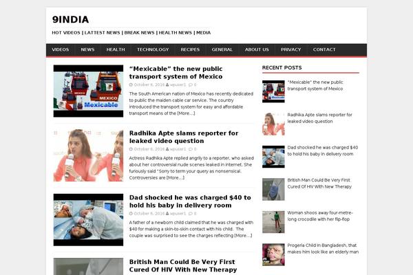 MH Magazine lite theme site design template sample