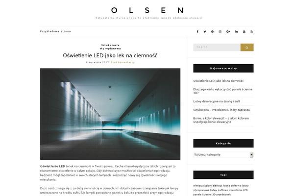 Olsen Light theme site design template sample