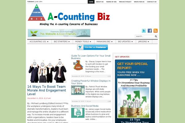 Tribune theme site design template sample