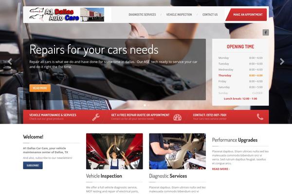CarPress theme site design template sample