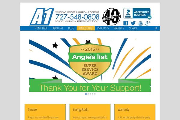 Vantage theme site design template sample