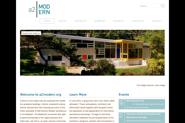 a2modern.org site used Cudazi-cms