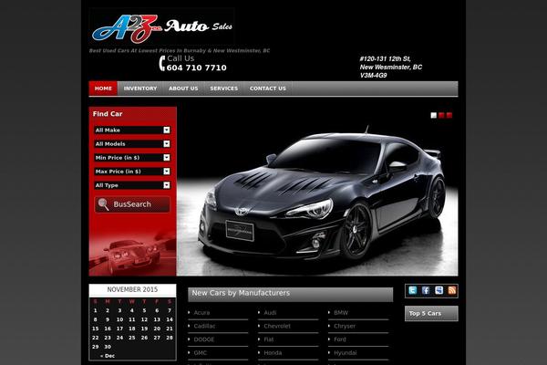 Automobile theme site design template sample