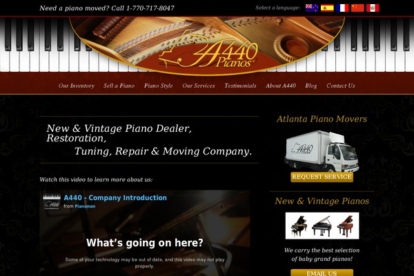a440pianos.com site used Wp-foundation