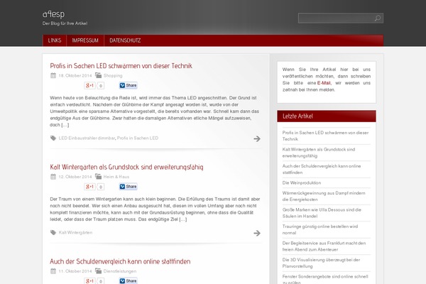Red Modern theme site design template sample