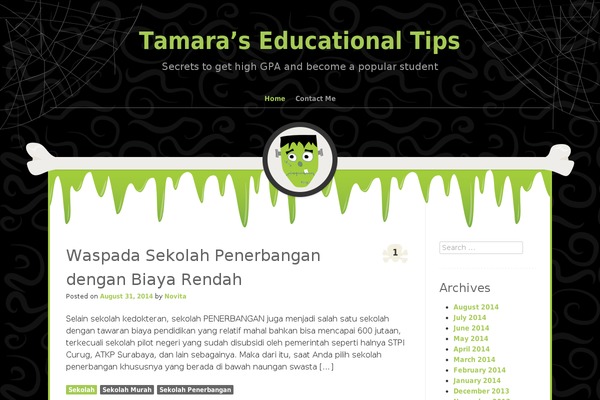 Monster theme site design template sample