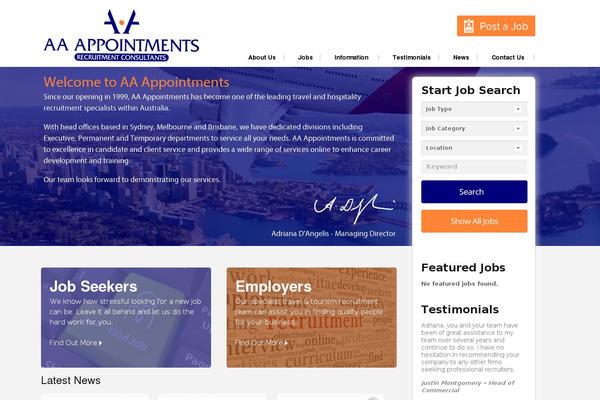 aaappointments.com.au site used Jobeleon