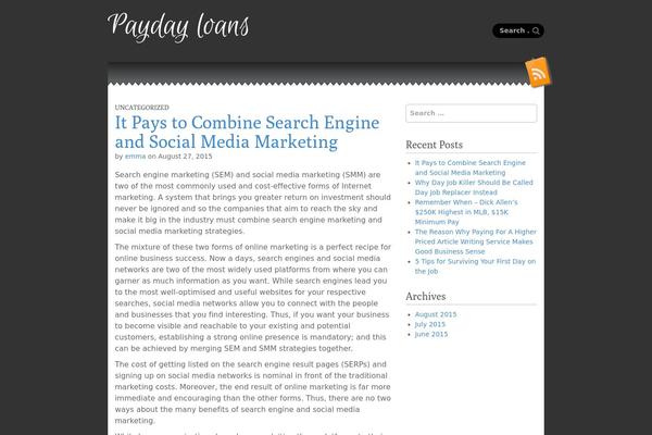 Snowblind theme site design template sample