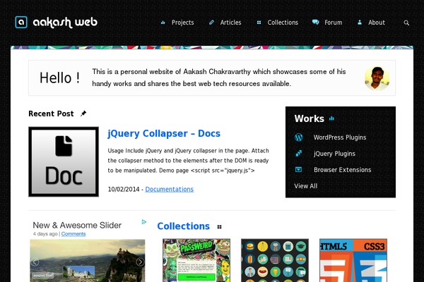 Aw theme site design template sample