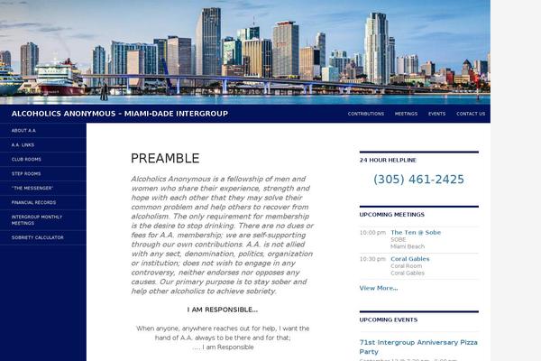 Miami theme site design template sample