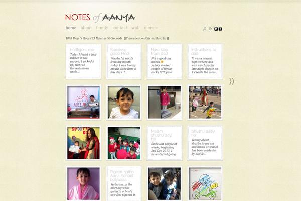 aanyajain.com site used Dailynotes