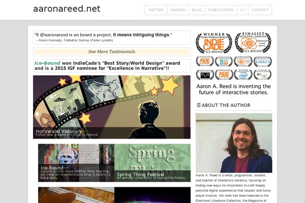 aaronareed.net site used Unstandard