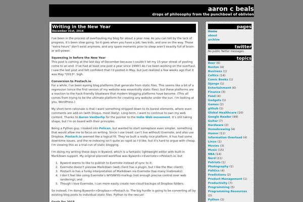 aaronbeals.com site used Beals