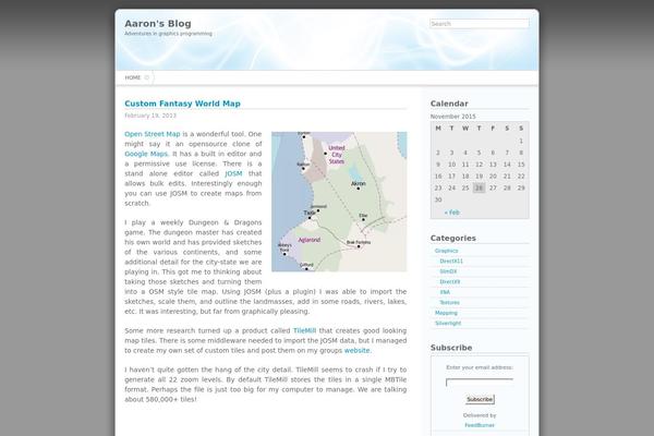 Azul theme site design template sample