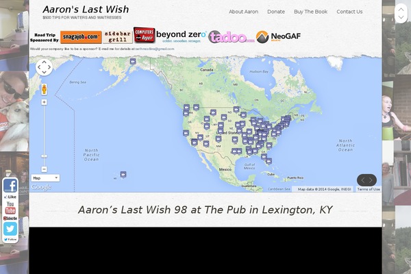 aaroncollins.org site used Wptraveler