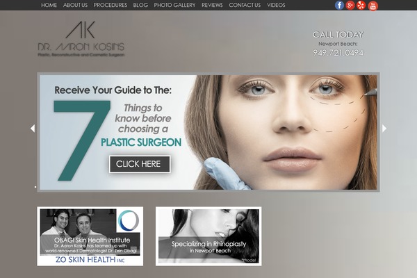 aaronkosinsmd.com site used HTML5 Blank