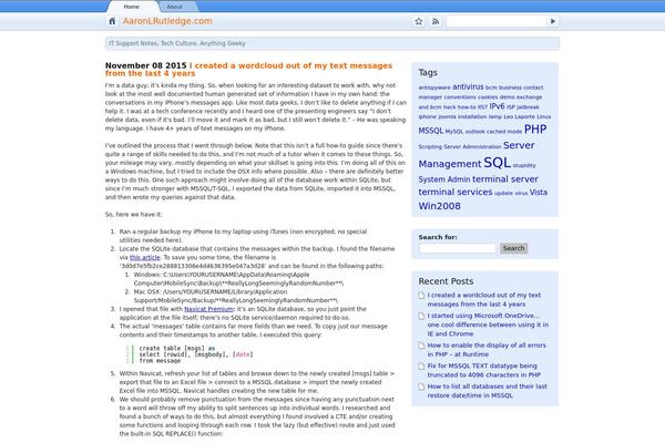 aaronlrutledge.com site used Googlechrome