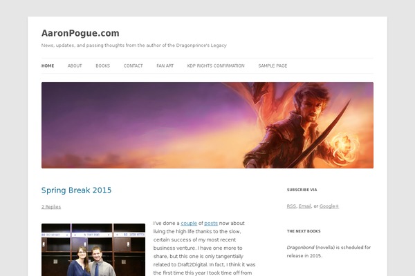 aaronpogue.com site used Twentytwelve_custom