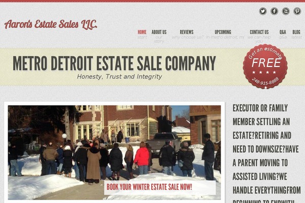 aaronsestatesales.com site used Tensor_wp