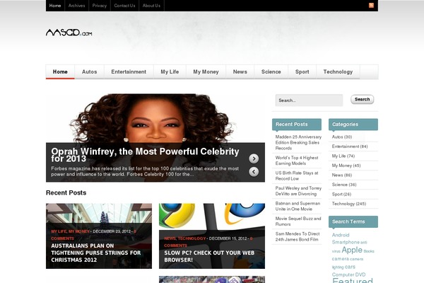 Spectrum theme site design template sample