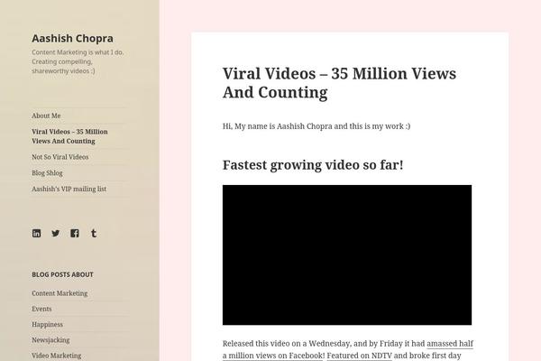 Twenty Fifteen theme site design template sample
