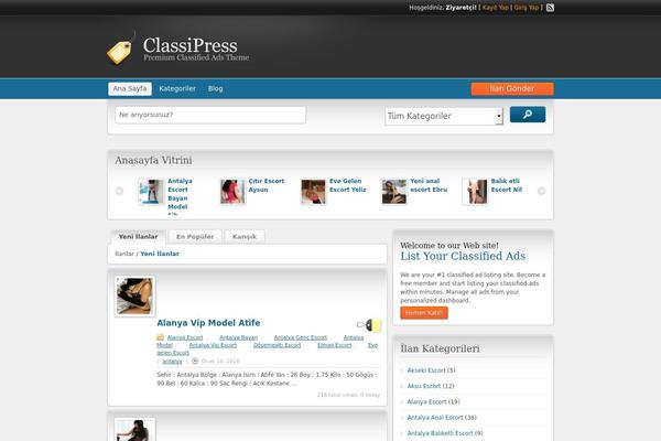 ClassiPress theme site design template sample