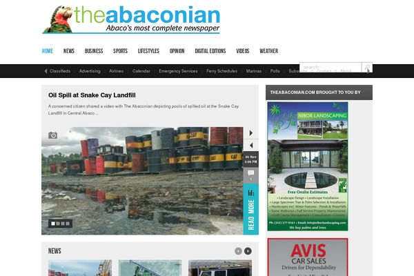 Next Magazine theme site design template sample