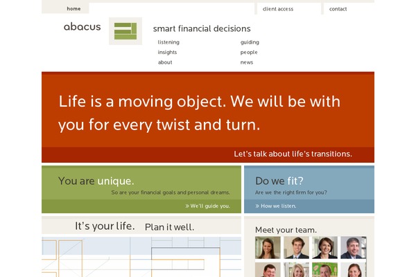 Abacus theme site design template sample