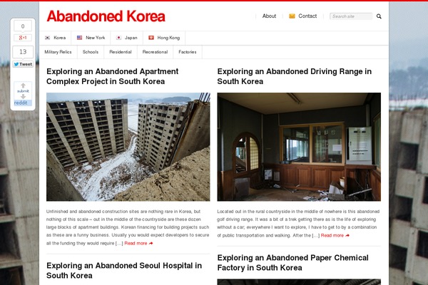 abandonedkorea.com site used Time