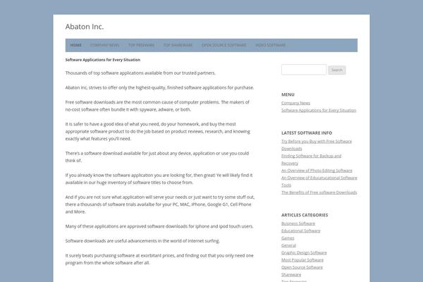 abatoninc.com site used Twentytwelve-2015gwpr