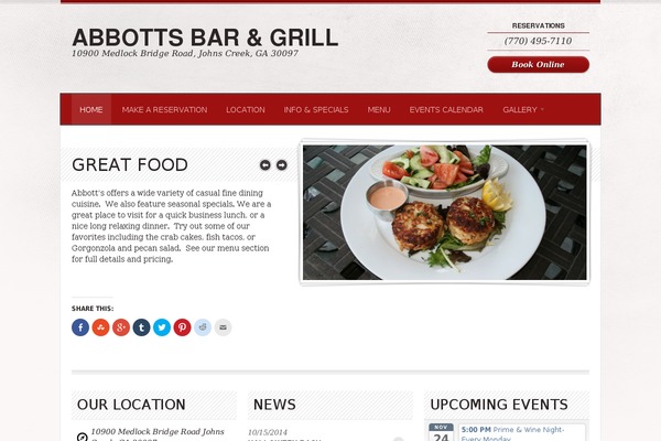 Diner theme site design template sample
