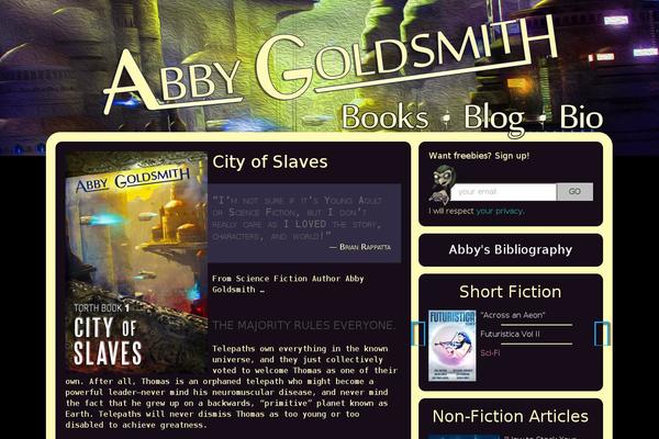 abbygoldsmith.com site used Hemingway-child