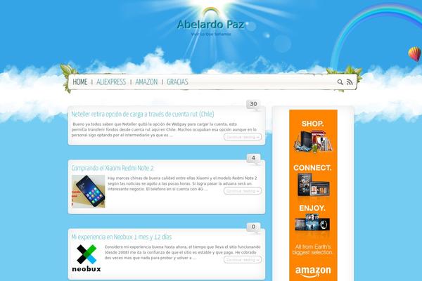 Cloudy-blue-sky theme site design template sample