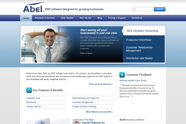 Abel theme site design template sample