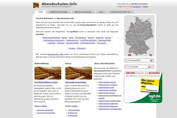 abendschulen.info site used Css2abendschulen