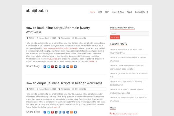 Site using Email Subscriber plugin