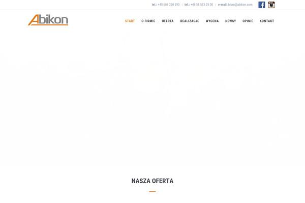 abikon.com site used Temat
