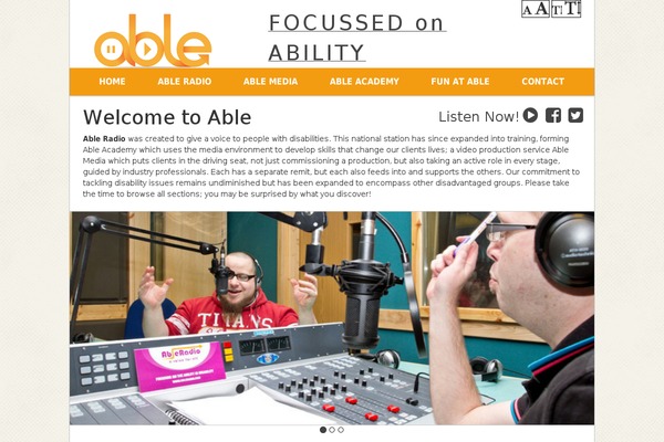 Able theme site design template sample