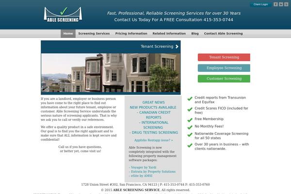 Able theme site design template sample