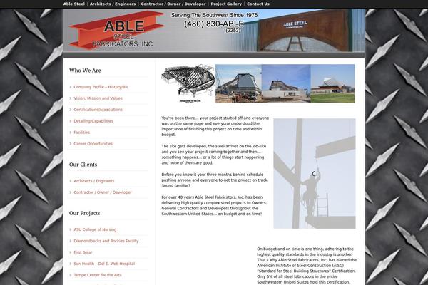 ablesteel.com site used Modernize